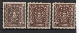 österreich Nr. 398 B = Gez. 11 1/2 , 3 Stück - Usados