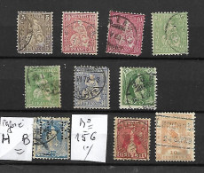 SUISSE-10 BEAUX VIEUX TIMBRES OBLITERES AVEC LE N° 156 ET 1 PERFORE-DEPUIS 1862-81-  VOIR SCAN DU VERSO - Used Stamps