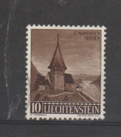 Liechtenstein 1957 St. Mamerten Chapel L Triesen 10 R ° Used - Gebruikt