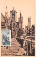 1949 - Carte Maximum - N°151288 - Belgique - église St-nicolas, Beffroi Et église St Bavon - Cachet - Gent - Gent