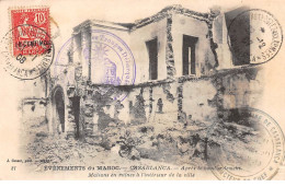 Maroc - N°63444 - Evénements Du Maroc - Casablanca - Après Le Bombardement - Cachet Militaire - Carte Vendue En L'état - Casablanca