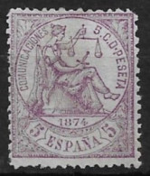 ESPAÑA 1874.-EDIFIL 144 (0) - Unused Stamps