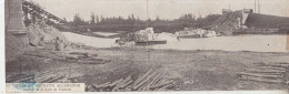 GUERRE  1914  - Après La Retraite Allemande - Le Pont De La Ligne De SOISSONS - Carte Double1914 - - Guerre 1914-18