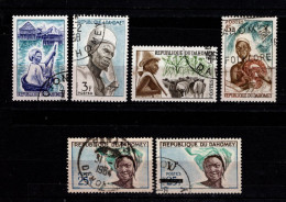 - DAHOMEY - 1963 - YT N° 179 / 182 + 184 + 231 - Oblitérés - Types Locaux - Benin - Dahomey (1960-...)