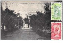 Djibouti . N°47355 . L Entrée Du Palais Du Gouverneur . Belle Affranchissement. - Gibuti