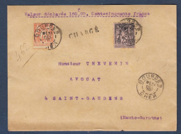 Cher - Enveloppe Chargée De BOURGES - 1877-1920: Période Semi Moderne