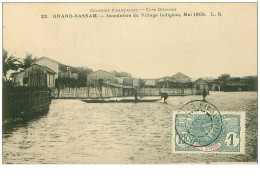 COTE D'IVOIRE.n°31148.GRAND BASSAM.INONDATION DU VILLAGE INDIGENE.MAI 1905 - Elfenbeinküste