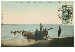 COTE D'IVOIRE.n°31163.GRAND LAHOU.LE PASSAGE DE LA BARRE.PLIE - Ivory Coast