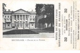Belgique - N°61194 - BRUXELLES - Palais De La Nation - Hôtel Du Petit Cygne - Carte Publicitaire - Brüssel (Stadt)