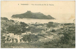 TUNISIE.n°32134.TABARKA.VUE D'ENSEMBLE DE L'ILE.TACHE - Tunesien