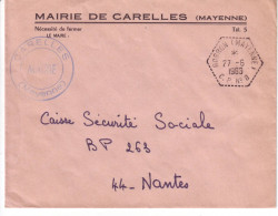Mayenne Réseau Automobile Rural - Gorron CP N°8 - Type G7 - Carelles - Matasellos Manuales