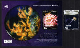 Portugal - Madeira - 2024 - Europa CEPT - Underwater Fauna And Flora - Mint Stamp + Souvenir Sheet - Madère