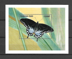 Burkina Faso 1998 Insects - Butterflies And Moths MS #3 MNH - Mariposas