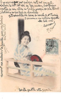 Japon - N°67630 - Jeune Femme En Kimono - Cachet De La Chine - Other & Unclassified