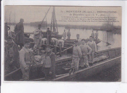 MONTJEAN: Inondation Décembre 1910, Le 6e Génie Travaille à La Construction D'un Pont - Très Bon état - Sonstige & Ohne Zuordnung