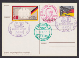 Glinde Stormarn Schleswig Ganzsache SST 100 Jahre Weltpostverein 25 Jahre BRD - Covers & Documents