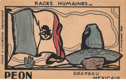 Mexique - N°73939 - Races Humaines - Peon - Drapeau Mexicain - Carte Publicitaire Phosphatine, Vendue En L'état - Mexico