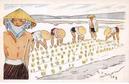 Viët-Nam - N°71709 - Hommes Cultivant Le Riz - Le Riz D'Indo-Chine - Vietnam