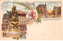 Allemagne - N°72721 - Gruss Aus DUESSELDORF - Kaiser Wilhelm Denkmal - Carte Pliée Vendue En L'état - Duesseldorf