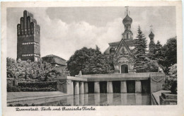 Darmstadt, Teich Und Russische Kirche - Darmstadt
