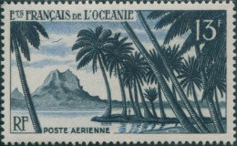 French Oceania 1948 SG206 13f Light Blue And Deep Blue Pahia Peak And Palms MNH - Autres & Non Classés