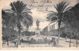Algérie - N°79577 - BONE - La Statue Thiers Et Le Cours Bertagna - Annaba (Bône)