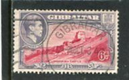 GIBRALTAR - 1938  GEORGE VI   6d   PERF  13  FINE USED - Gibraltar