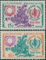 French Polynesia 1968 Sc#241-242,SG85-86 WHO Set MNH - Autres & Non Classés