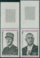French Polynesia 1971 Sc#270-271,SG145-146 General De Gaulle Death Set MNH - Andere & Zonder Classificatie