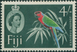 Fiji 1962 SG322 4/- Slate-green Red Shining Parrot Green QEII MNH - Fidji (1970-...)