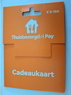 CADEAU   GIFT CARD  / THUISBEZORGD  -CARD  / CARD ON BLISTER - /  CARD   / NOT LOADED MINT CARD ** 16687** - Gift Cards