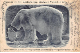 Allemagne - N°77188 - Gruss Aus Dem Zoologischen Garten In FRANKFURT Am Main - Ours - Carte Pliée, Vendue En L'état - Frankfurt A. Main
