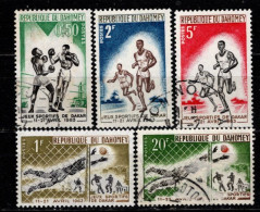 - DAHOMEY - 1963 - YT N° 192 / 195 + 197 - Oblitérés - Jeux Dakar - Bénin – Dahomey (1960-...)