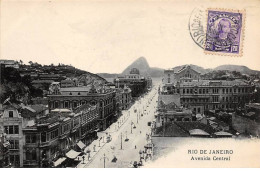 Brésil - N°79179 - RIO DE JANEIRO - Avenida Central - Carte Avec Un Bel Affranchissement - Rio De Janeiro