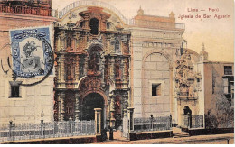 Pérou - N°78992 - LIMA - Iglesia De San Agustin - Carte Avec Bel Affranchissement - Perù