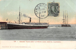 Etats-Unis - N°79206 - SANTA MONICA - Steamer Santa Rosa At Wharf - Carte Avec Un Bel Affranchissement - Other & Unclassified