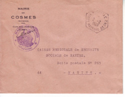 Mayenne Réseau Automobile Rural - Laval Magenta CP N°23 - Type F7 - Cosmes - Manual Postmarks