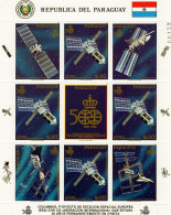 Paraguay 1989, 500th Discovery Of America, Columbus Space Station, Sheetlet - Amérique Du Sud