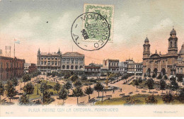 Uruguay - N°79069 - MONTEVIDEO - Plaza Matriz Con La Catedral - Carte Avec Bel Affranchissement - Uruguay