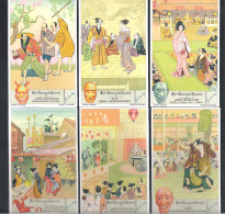 6  CHROMO' S  LIEBIG  - HET JAPANS TOONEEL    (C 1893) - Liebig