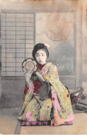 CHINE - SAN36346 - Cachet Tientsin - En L'état - Carte Japonaise - Geisha Jouant De La Musique - Cina