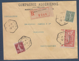 Hérault  -  Enveloppe Recommandée  Cachet Hexagonal MONTPELLIER C - 1921-1960: Période Moderne