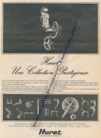 Ancienne Publicité (1980) : HURET, Une Collection Prestigieuse, Groupe, Dérailleur, Pédalier, Boitier, Freins, Nanterre - Publicités