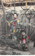 CHINE - SAN36405 - Cachet Tientsin - En L'état - Carte Japonaise - Geishas Dans Un Jardin - Chine