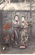 CHINE - SAN36399 - Cachet Tientsin - En L'état - Carte Japonaise - Geishas Dans Un Jardin - Chine