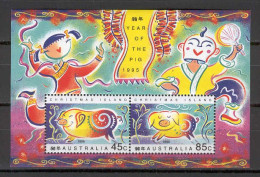 Christmas Island 1995 Chinese New Year - Year Of The Pig MS MNH - Anno Nuovo Cinese