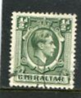 GIBRALTAR - 1938  GEORGE VI   1/2d  GREEN  FINE USED - Gibraltar
