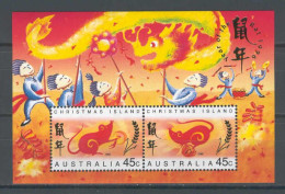 Christmas Island 1996 Chinese New Year - Year Of The Rat MS MNH - Anno Nuovo Cinese