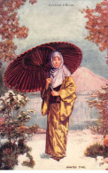 Japon - N°86912 - Costume D'Hiver - Winter Time - Femme Sous Une Ombrelle Les Pieds Dans La Neige - Otros & Sin Clasificación