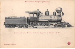 COLOMBIE - SAN64749 - Locomotives étrangères - Machine Mixte Des Chemins De Fer Des Etats Unis N°68 - Colombia